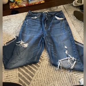 Abercrombie curve ultra high rise ankle straight